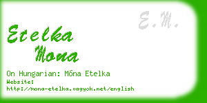 etelka mona business card