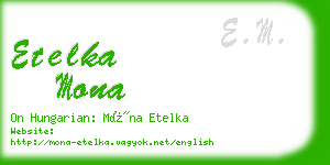 etelka mona business card